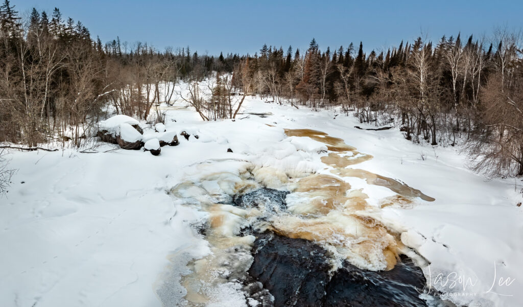 Winter River Rapids